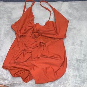 Orange Aerie one piece swim